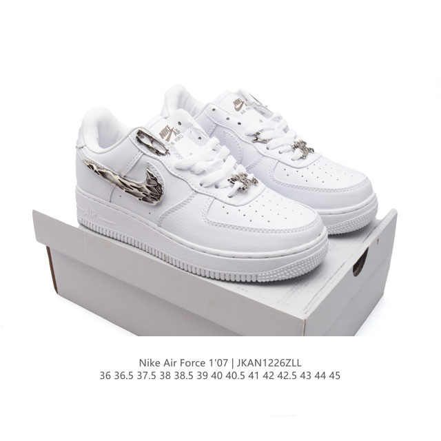 耐克nike Air Force 1 Low 空军一号 Af1 低帮百搭厚底增高休闲运动板鞋。柔软、弹性十足的缓震性能和出色的中底设计，横跨复古与现代的外型结合