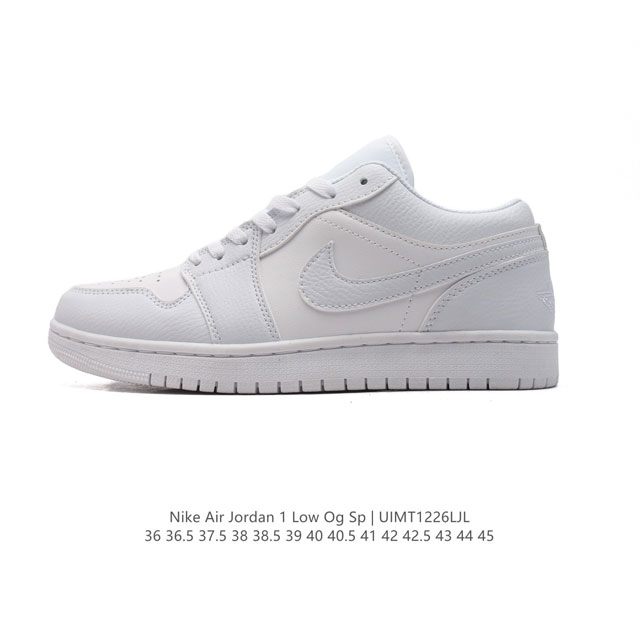 耐克 乔丹air Jordan 1 Low Aj1 乔1 乔丹1代aj1 低帮复古文化休闲运动篮球鞋。该鞋款从 1985 年元年款汲取设计灵感，焕新演绎简约经典