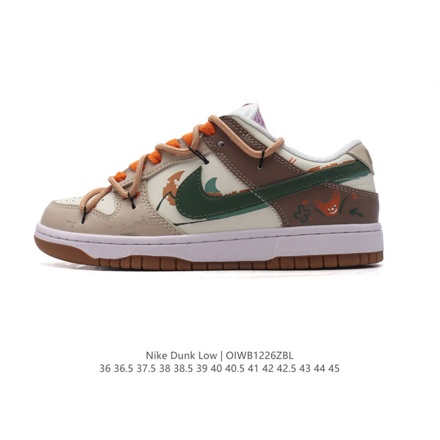 耐克 Nike Dunk Low 运动鞋复古解构绑带板鞋 双鞋带 作为 80 年代经典篮球鞋款，起初专为硬木球场打造，后来成为席卷街头的时尚标杆，现以经典细节和