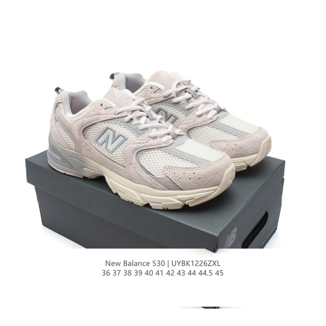 真标 新百伦 Nb530 New Balance 530 复跑古鞋 厚底增高老爹鞋 缓震运动慢跑鞋。Nb530这鞋双确实是nb家经复典古款式之一，以全科新技诠释