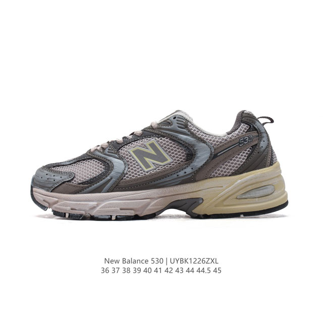 真标 新百伦 Nb530 New Balance 530 复跑古鞋 厚底增高老爹鞋 缓震运动慢跑鞋。Nb530这鞋双确实是nb家经复典古款式之一，以全科新技诠释