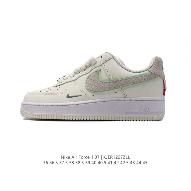 耐克nike Air Force 1 Low 空军一号 Af1 小白鞋 低帮百搭厚底增高休闲运动板鞋。柔软、弹性十足的缓震性能和出色的中底设计，横跨复古与现代的