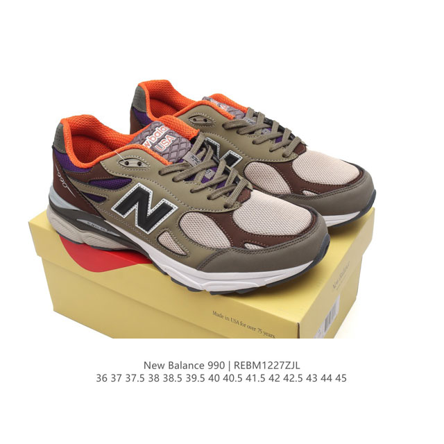 公司级 新百伦 New Balance Nb990 V3系列 高端美产990系列简约经典舒适百搭时尚复古休闲鞋缓震透气跑步鞋。该鞋款采用mcd Motion C