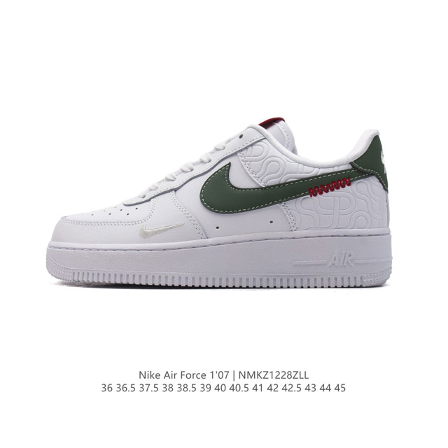 耐克nike Air Force 1 Low 空军一号 Af1 小白鞋 低帮百搭厚底增高休闲运动板鞋。柔软、弹性十足的缓震性能和出色的中底设计，横跨复古与现代的