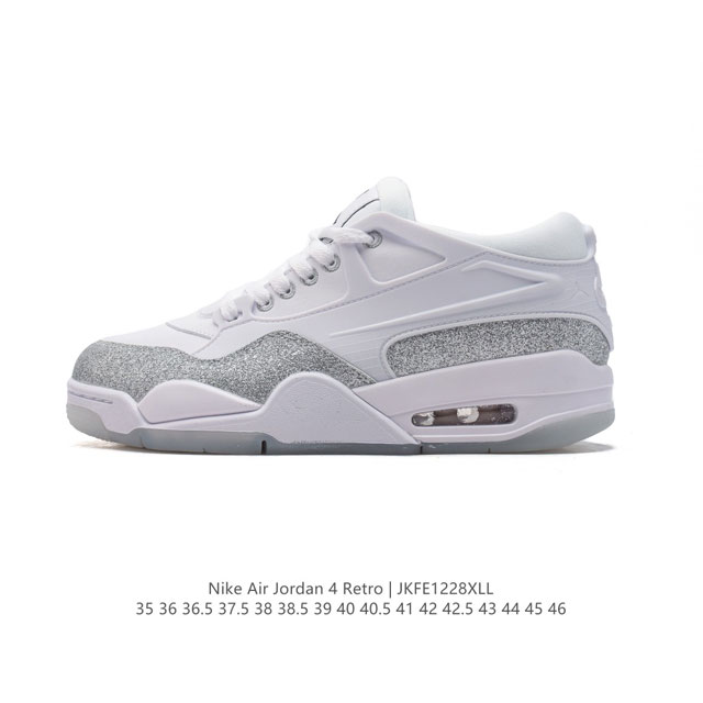 公司级 耐克 新款 Nike Air Jordan 4 Retro Og 低帮 迈克尔 乔丹aj4代乔4 复古休闲运动文化篮球鞋。秉承轻量化的速度型篮球鞋设计思