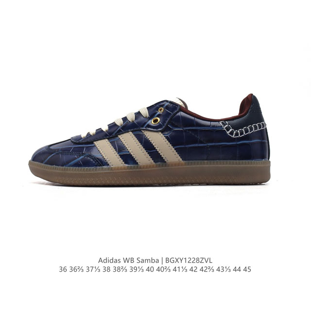 阿迪达斯 Adidas Samba新款 德训鞋 时尚休闲运动板鞋- Wales Bonner 的 Adidas Samba “Stu Ed”亮相，Adidas