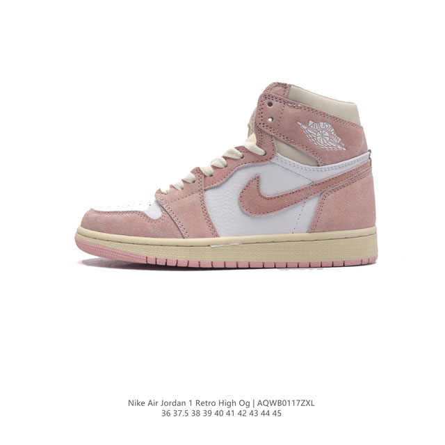 耐克 男女鞋 Nike Air Jordan 1 Retro High Og 乔丹一代aj1 乔1 Aj1 篮球鞋复刻运动鞋。皮面高帮板鞋的设计灵感源自运动夹克