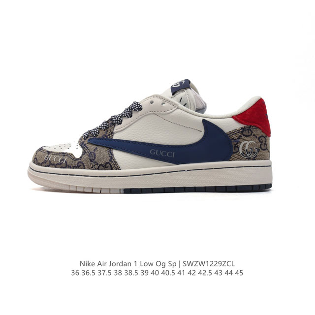 真标 耐克 Nike Air Jordan 1 Low Og Sp Military Blue Aj1乔1倒勾低帮篮球鞋 Aj1 乔丹1代 Aj1 乔1 Guc