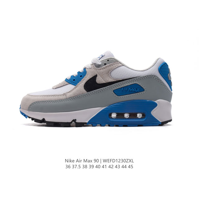 Nike耐克运动鞋 Air Max 90 健身运动跑鞋休闲鞋 复古风十足！Air Max 90 作为 Nike 旗下最经典的鞋型之一，凭借着百搭的造型，获得众多