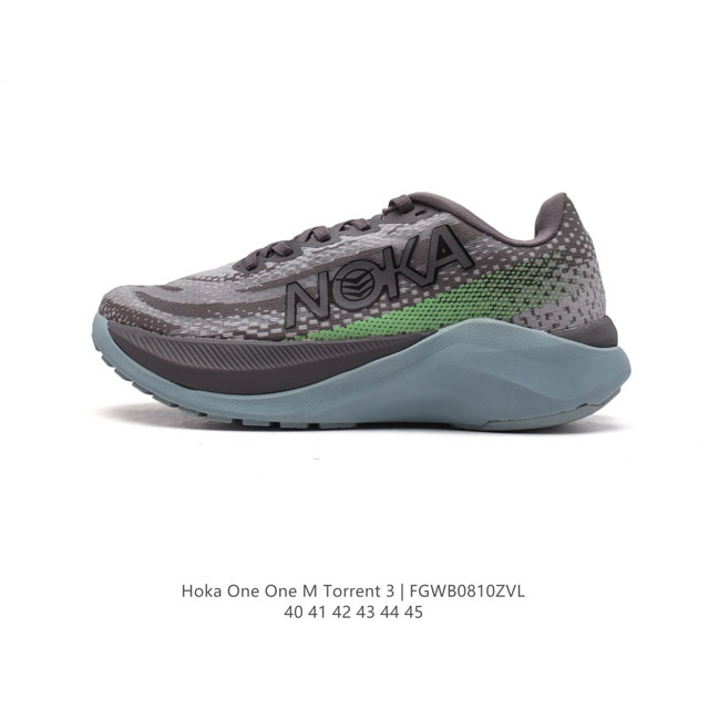 Hoka One One 短程越野竞速越野跑步 Torrent 3 耐磨舒适轻量透气缓震轻便防滑训练运动跑步鞋户外防滑抓地 厚底针织鞋面透气徒步鞋。专为您的脚型