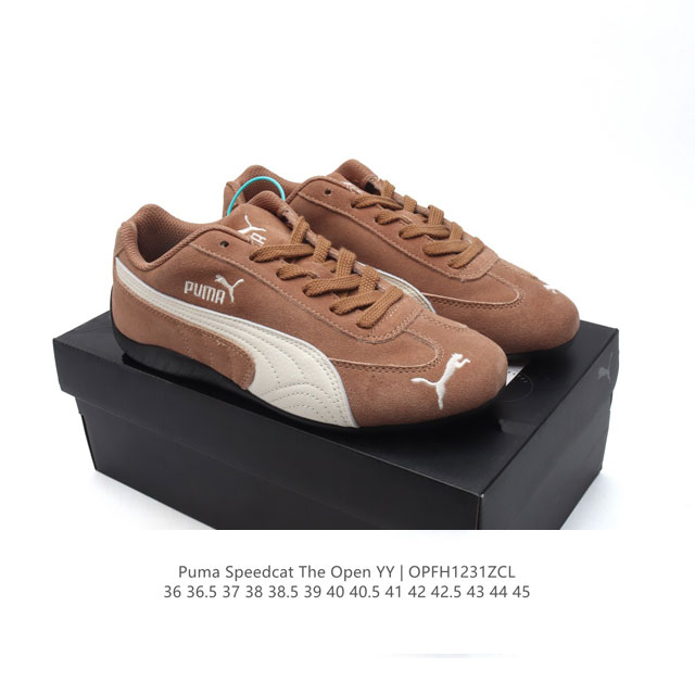 彪马 Open Yy X Puma Speedcat合作鞋款 Puma 联名时尚休闲运动板鞋。这双韩国辣妹疯抢的 Puma，是 Open Yy 走向全球市场的关