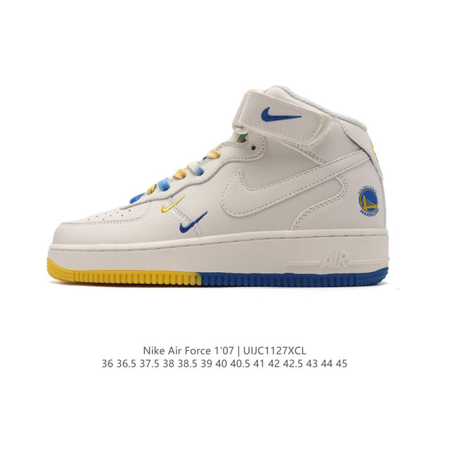 公司级 Nk Air Force 1'07 Mid Af1耐克 空军一号 Af1 中帮 魔术贴 厚底增高运动板鞋 原楦头原纸板 打造纯正空军版型。专注外贸渠道