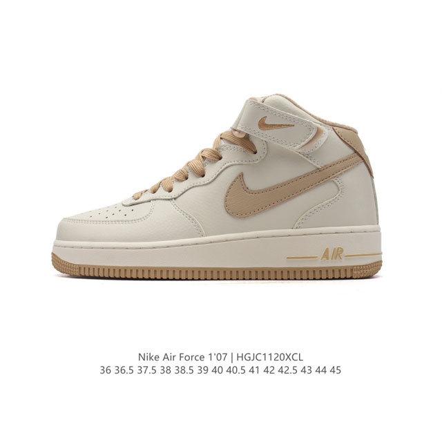 公司级 Nk Air Force 1'07 Mid Af1耐克 空军一号 Af1 中帮 魔术贴 厚底增高运动板鞋 原楦头原纸板 打造纯正空军版型。专注外贸渠道