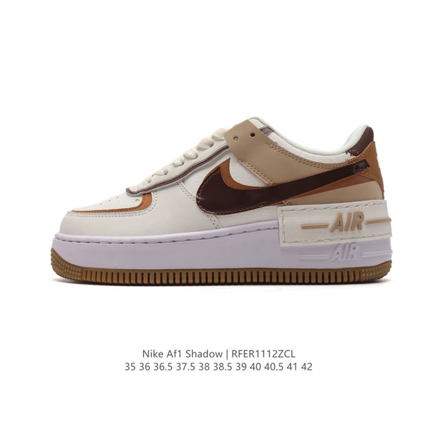 公司级 Nike 耐克低帮板鞋 空军一号 Af1马卡龙 Af1厚底增高百搭运动板鞋 Nike Air Force 1 “Shadow” 造型设计上与 Sacai