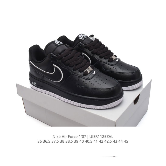 耐克 Nike Air Force 1 '07 Low 空军一号含气垫 小白鞋 低帮百搭厚底增高休闲运动板鞋。柔软、弹性十足的缓震性能和出色的中底设计，横跨复古