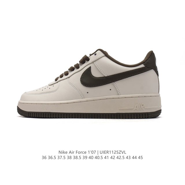 耐克 Nike Air Force 1 '07 Low 空军一号含气垫 小白鞋 低帮百搭厚底增高休闲运动板鞋。柔软、弹性十足的缓震性能和出色的中底设计，横跨复古