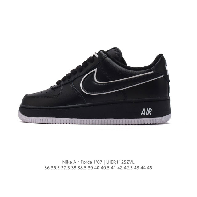 耐克 Nike Air Force 1 '07 Low 空军一号含气垫 小白鞋 低帮百搭厚底增高休闲运动板鞋。柔软、弹性十足的缓震性能和出色的中底设计，横跨复古