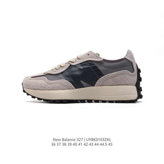 真标 Nb 新百伦 New Balance 327系列复古休闲运动慢跑鞋时尚男女运动鞋 以更纯粹的复古风格设计打造的全新造型 侧身还以解构设计，将 N 字标志以