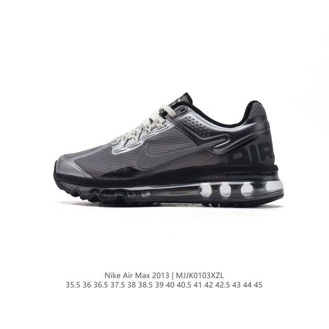 公司级 耐克 Nike Air Max 系列经典人气单品强势回归。Nike Air Max 2013 男女子气垫运动鞋 厚底增高跑步鞋，延续以往的时尚格调和运动