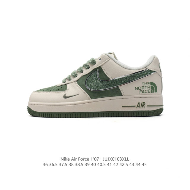 公司级 Af1耐克 Nike Air Force 1 ‘07 Low 空军一号 北面 北脸联名 厚底增高百搭运动板鞋 原楦头原纸板 打造纯正空军版型，专注外贸渠