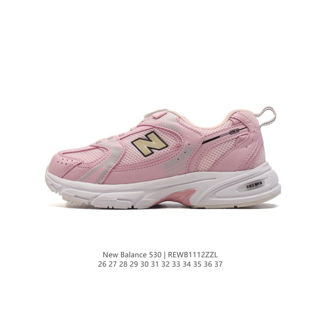 童鞋 新百伦 Nb530 New Balance 530 复跑古鞋 厚底增高老爹鞋 儿童缓震运动慢跑鞋。Nb530这鞋双确实是nb家经复典古款式之一，以全科新技