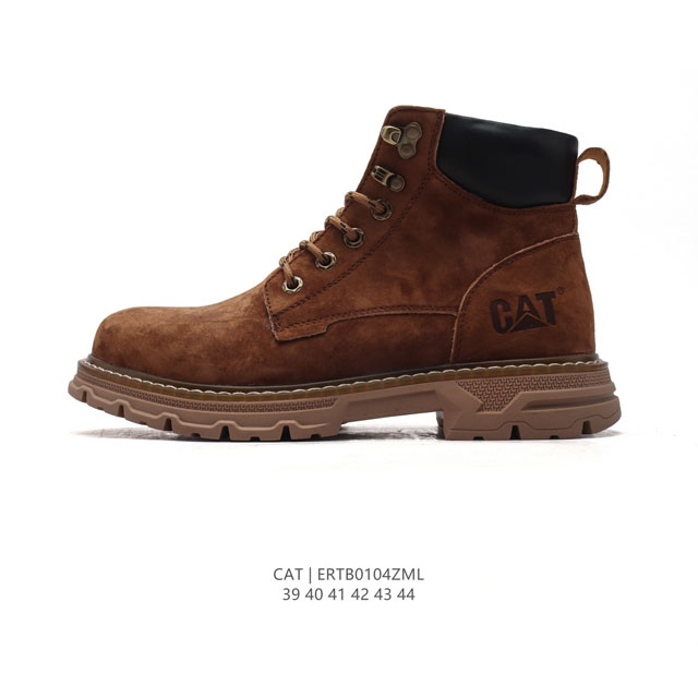 公司级 Cat Footwear Cat 卡特工装 休闲复古男鞋系列靴子 中高帮马丁靴 新款潮板鞋 专治各种不帅 鞋身轻便 舒适性相当不错 橡胶大底 上身随意搭