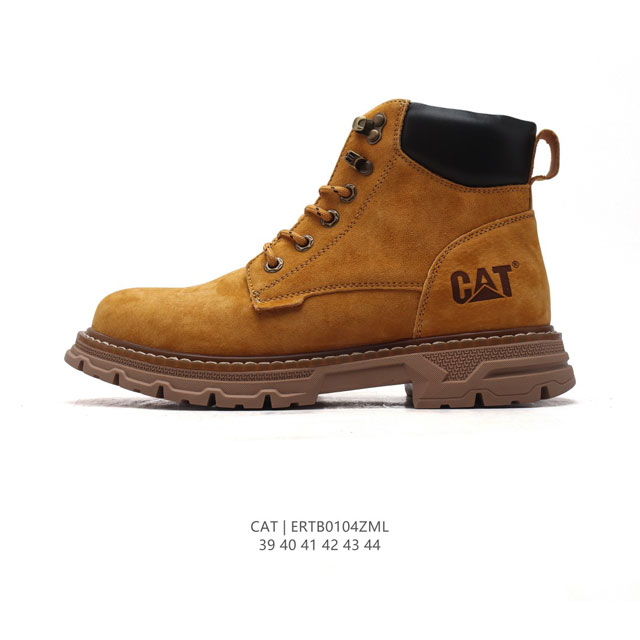 公司级 Cat Footwear Cat 卡特工装 休闲复古男鞋系列靴子 中高帮马丁靴 新款潮板鞋 专治各种不帅 鞋身轻便 舒适性相当不错 橡胶大底 上身随意搭