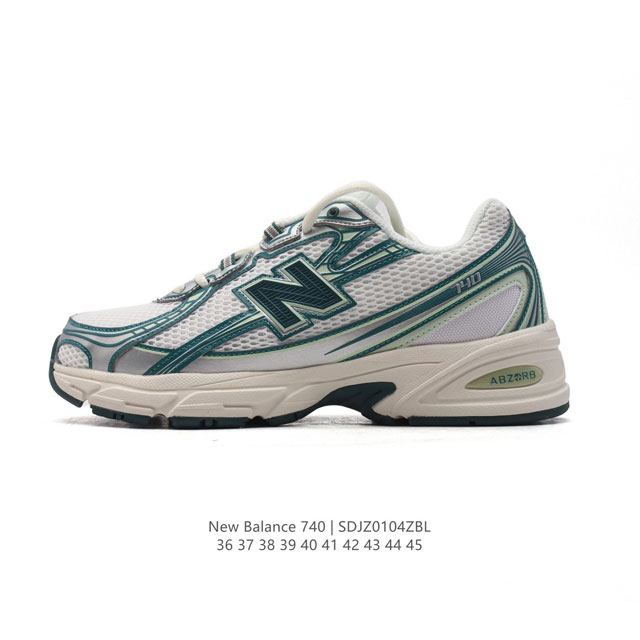 New Balance Mr740 Nb新百伦系列复古老爹风休闲运动慢跑鞋。采用轻质牛剖革拼接透气网眼衬垫织物鞋面材质 T-Beam大底提供足步弓支撑 保持步态