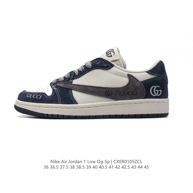 真标 耐克 Nike Air Jordan 1 Low Og Sp Military Blue Aj1乔1倒勾低帮篮球鞋 Aj1 乔丹1代 Aj1 乔1 Guc