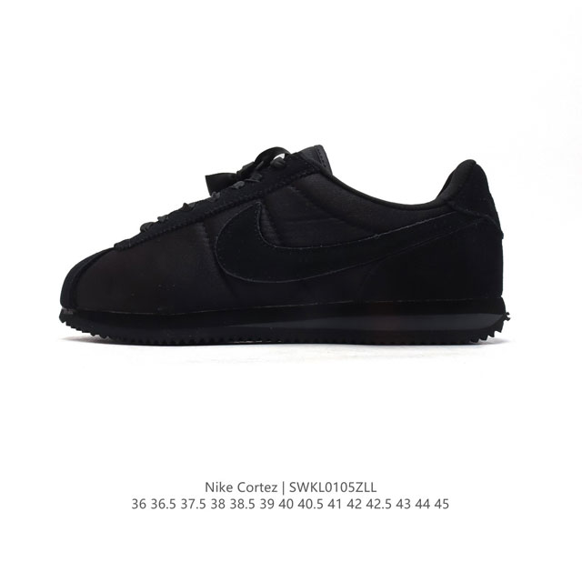 新款 耐克 Nk Classic Cortez Leather 阿甘复古初代皮革运动慢跑鞋。Nike Classic Cortez 鞋款是 Nike 元年款跑步