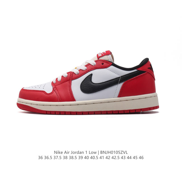 公司级 头层皮 耐克 乔丹air Jordan 1 Low Aj1 乔1 乔丹1代aj1 低帮复古文化休闲运动篮球鞋。从1985 年面世的元年款汲取设计灵感，采