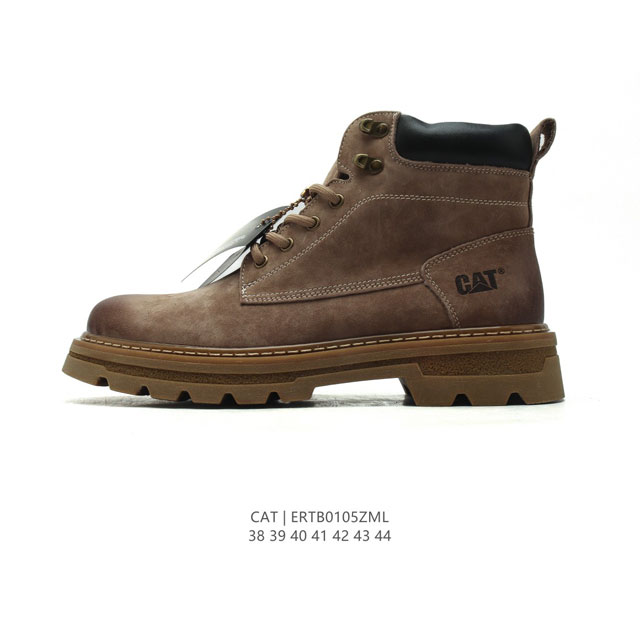 公司级 Cat Footwear Cat 卡特工装 休闲复古男鞋系列靴子 中高帮马丁靴 新款潮板鞋 专治各种不帅 鞋身轻便 舒适性相当不错 橡胶大底 上身随意搭