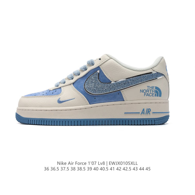 公司级 Af1耐克 Nike Air Force 1 ‘07 Low 空军一号 北面 北脸联名 厚底增高百搭运动板鞋 原楦头原纸板 打造纯正空军版型，专注外贸渠