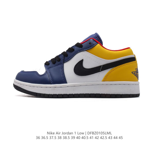 耐克 乔丹air Jordan 1 Low Aj1 乔1 乔丹1代aj1 低帮复古文化休闲运动篮球鞋。该鞋款从 1985 年元年款汲取设计灵感，焕新演绎简约经典