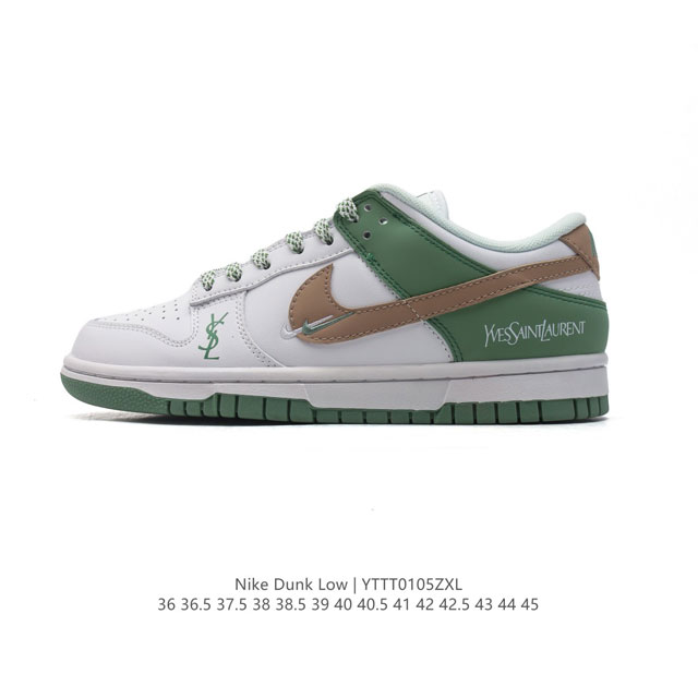 耐克 Nike Dunk Low Retro 运动鞋 经典复古板鞋 Ysl联名。作为 80 年代经典篮球鞋款，起初专为硬木球场打造，后来成为席卷街头的时尚标杆，