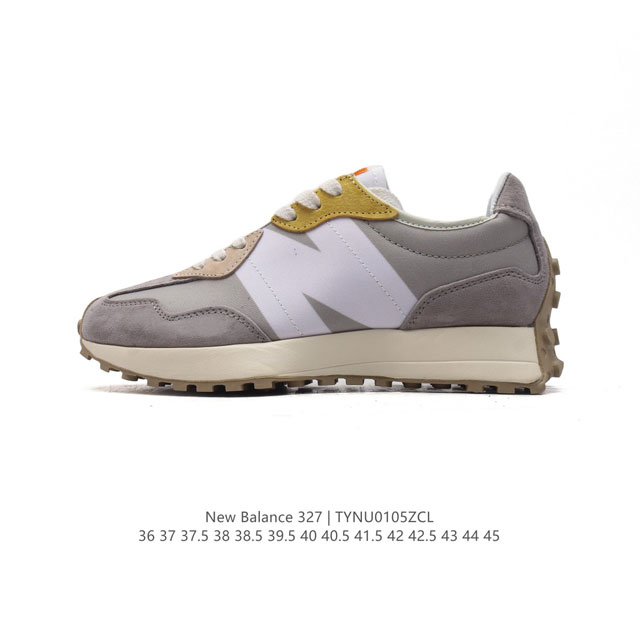 真标 Nb 新百伦 New Balance 327系列复古休闲运动慢跑鞋时尚男女运动鞋 以更纯粹的复古风格设计打造的全新造型 侧身还以解构设计，将 N 字标志以