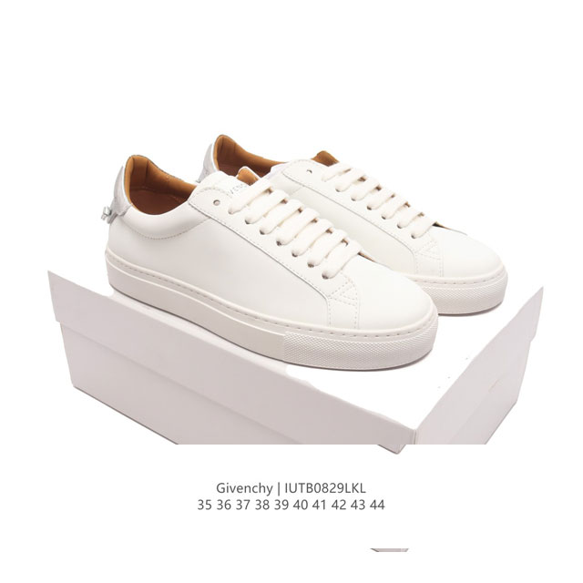 高奢品牌 Gvc纪梵希 男女士板鞋 Givenchy Urban Street Leather Sneakers时装百搭休闲皮革系带小白板鞋 时尚运动鞋 原版克