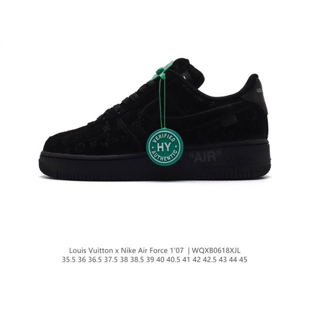 公司级 附赠送logo清洁刷 Af1耐克 Nike Air Force 1 ‘07 Low 空军一号厚底增高百搭休闲运动板鞋 路易威登联名 原楦头原纸板 打造纯