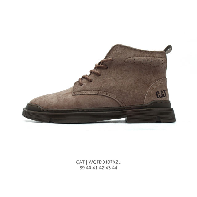 公司级 Cat Footwear Cat 卡特工装 休闲复古男鞋系列靴子 中高帮马丁靴 新款潮板鞋 专治各种不帅 鞋身轻便 舒适性相当不错 橡胶大底 上身随意搭