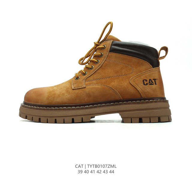 公司级 Cat Footwear Cat 卡特工装 休闲复古男鞋系列靴子 中高帮马丁靴 新款潮板鞋 专治各种不帅 鞋身轻便 舒适性相当不错 橡胶大底 上身随意搭