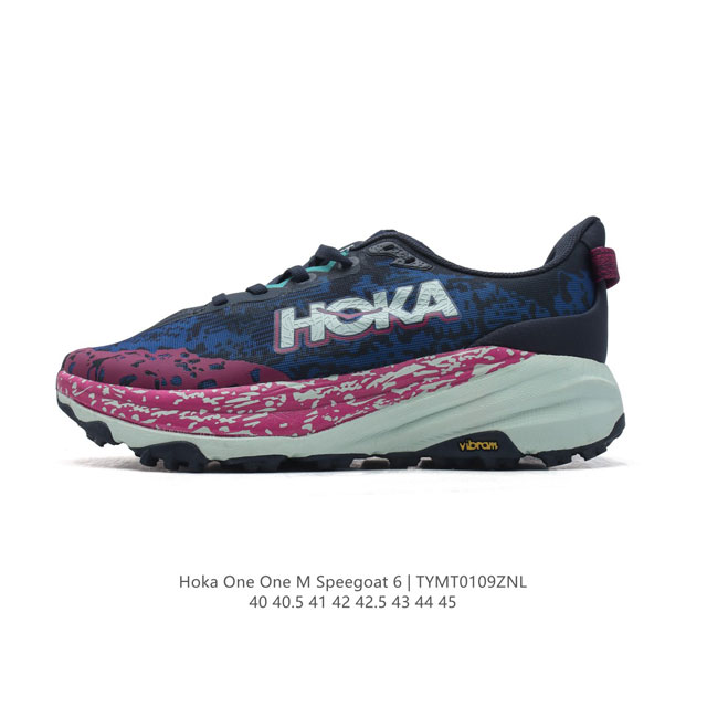 公司级 Hoka One One Speedgoat 6 飞速羚羊6 飞速羚羊系列的第六代越野跑鞋男士运动鞋，鞋款采用动态鞋面与内部支撑系统，并搭载hoka久经