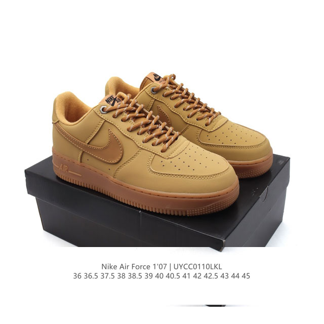 耐克 Nike Air Force 1 '07 Low 空军一号含气垫 小白鞋 低帮百搭厚底增高休闲运动板鞋。柔软、弹性十足的缓震性能和出色的中底设计，横跨复古 - 点击图像关闭