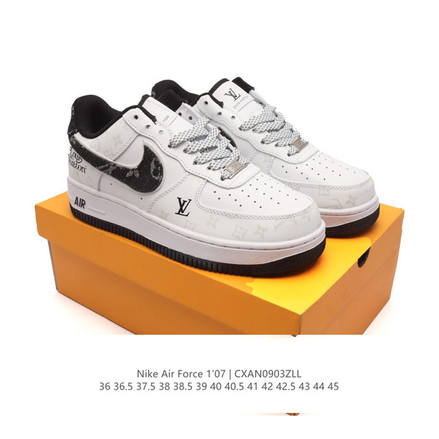 Af1耐克 Nike Air Force 1 ‘07 Low 空军一号 路易威登联名 厚底增高百搭运动板鞋 原楦头原纸板 打造纯正空军版型，专注外贸渠道 全掌内