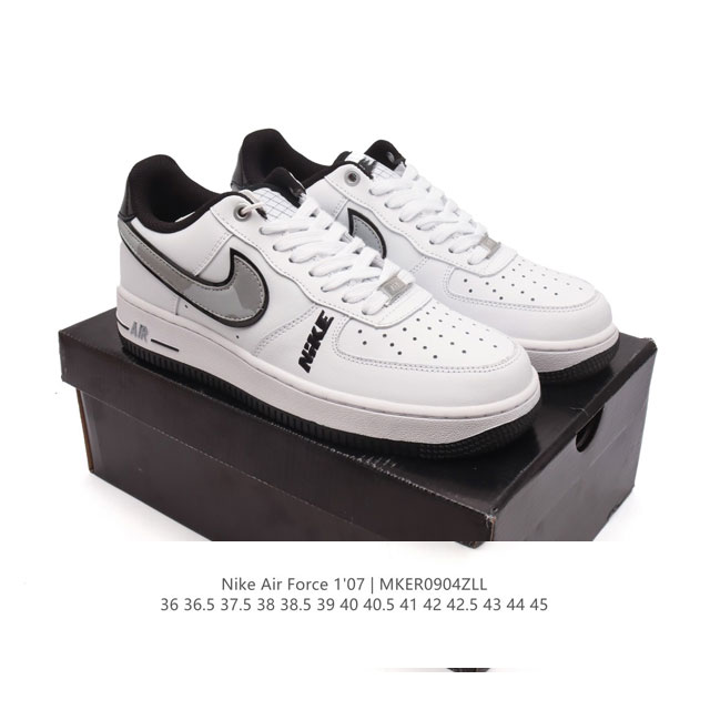 性价比产物 耐克 Nike Air Force 1 '07空军一号 中帮厚底增高百搭休闲运动板鞋。柔软、弹性十足的缓震性能和出色的中底设计，横跨复古与现代的外型 - 点击图像关闭