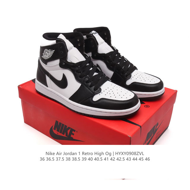 头层皮 耐克 男女鞋 Nike Air Jordan 1 Retro High Og 乔丹一代Aj1 乔1 Aj1 篮球鞋复刻运动鞋。皮面高帮板鞋的设计灵感源自