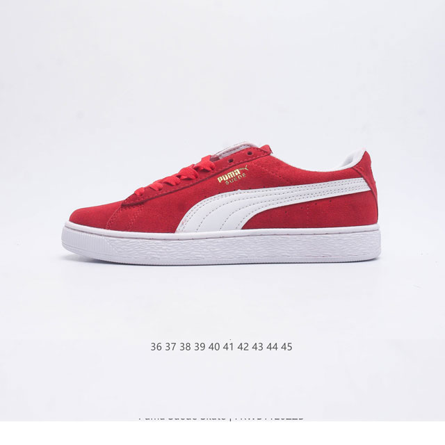 彪马Puma Suede Skate 低帮复古轻便透气防滑减震休闲鞋 时尚男女士板鞋潮运动鞋 尺码: 36-45 货号：352634 编码：Frwb1120Zz - 点击图像关闭