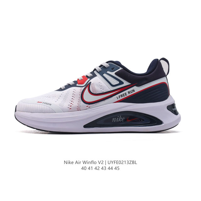 公司级 耐克 Nike Zoom Winflo V2 跑步鞋搭载工程网眼设计，巧妙结合 Flywire 飞线，为你全程缔造轻盈透气感受和手套般的出色贴合体验。N - 点击图像关闭