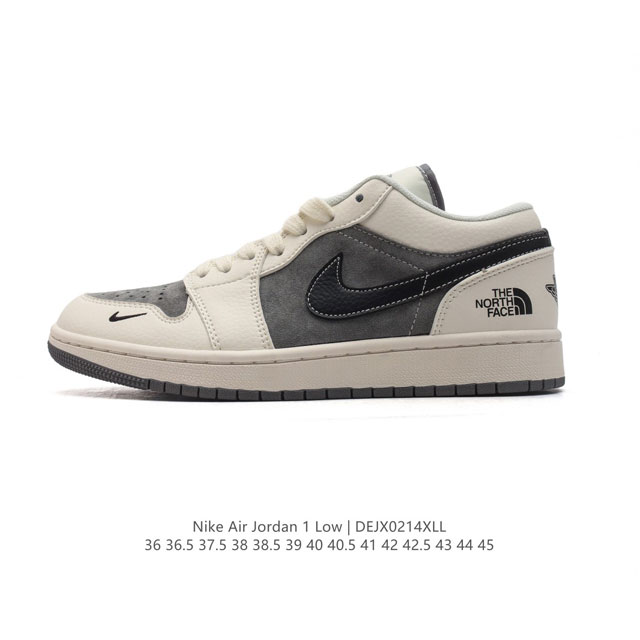 公司级 耐克 乔丹Air Jordan 1 Low Aj1 乔1 乔丹1代Aj1 低帮复古文化休闲运动篮球鞋.北面北脸联名。该鞋款从 1985 年元年款汲取设计