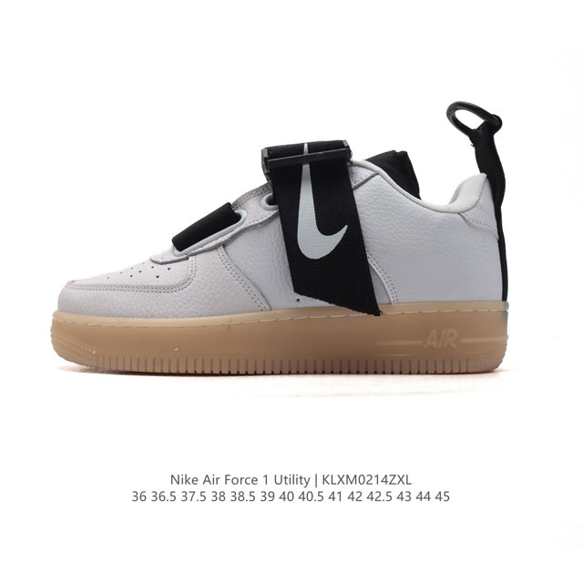 耐克Nike Air Force 1 Utility Bhm Qs空军一号低帮百搭休闲运动板鞋。柔软、弹性十足的缓震性能和出色的中底设计，横跨复古与现代的外型结