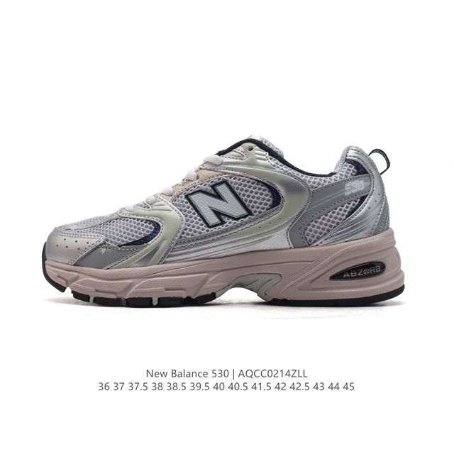 真标 新百伦 Nb530 New Balance 530 复跑古鞋 厚底增高老爹鞋 缓震运动慢跑鞋。Nb530这鞋双确实是Nb家经复典古款式之一，以全科新技诠释 - 点击图像关闭